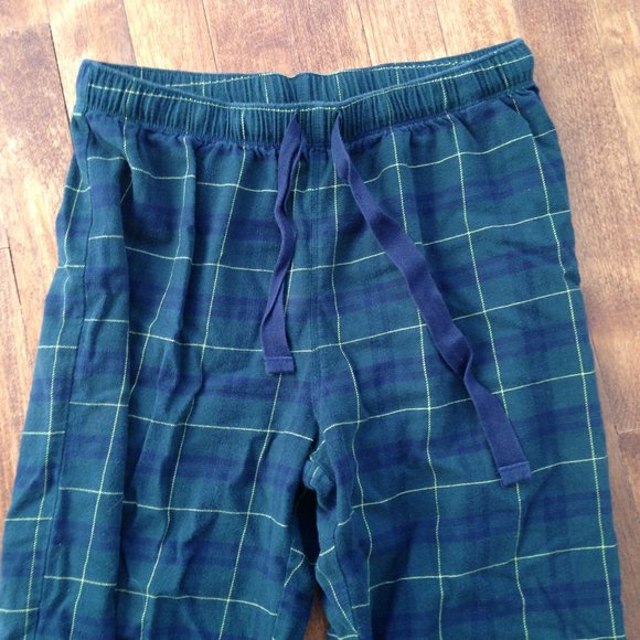 Uniqlo - Dark Green Plaid Flannel Pajama Pants - Picture 2 of 4